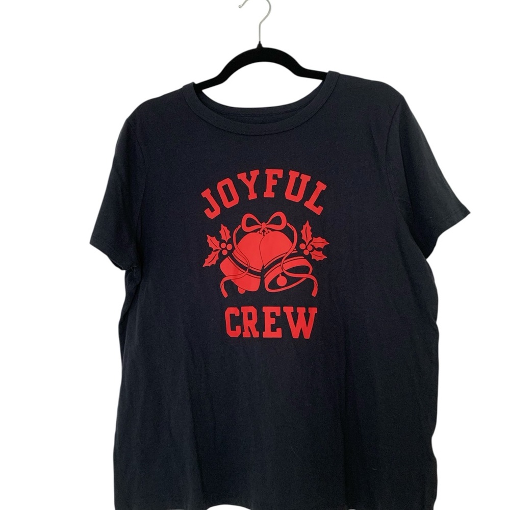 NWT Old Navy Christmas Theme Black T-Shirt Size Large